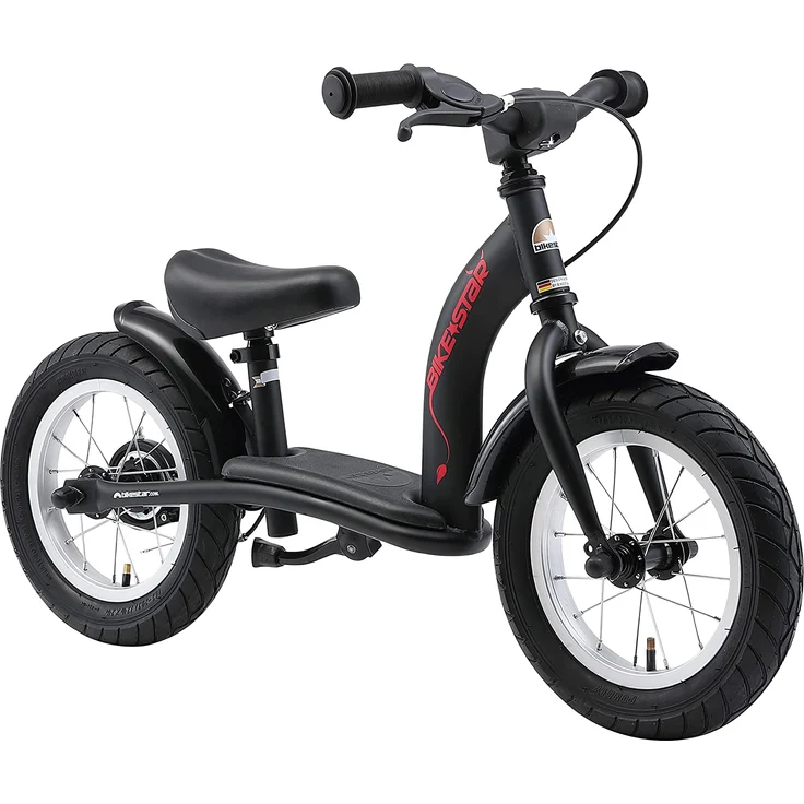 BIKESTAR Kinder Laufrad Lauflernrad Kinderrad für Jungen und Mädchen ab 3-4 Jahre | 12 Zoll Classic Kinderlaufrad | Schwarz – Bild 1