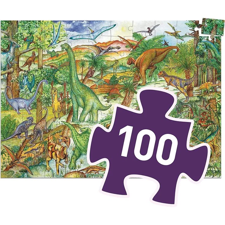 Observation Puzzle 100 Stück - Dinosaurier - Djeco
