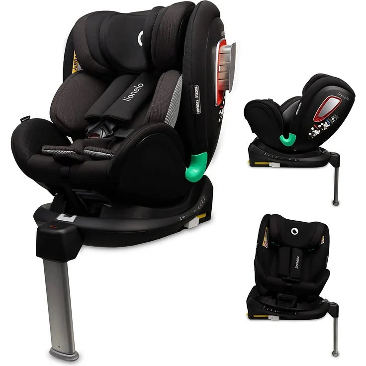 LIONELO Antoon PLUS ADAC Kindersitz, Isofix und Stützfuss, Gewichtsgruppe 0 bis 18 kg, 5-Punkt-Gurt vorwärts und rückwärts, 360-Grad-Drehbasis, Dri-Seat-Einsatz, Verdeck – Bild 1