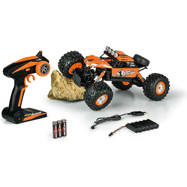 Carson 500404138 Sea Racer 1:12 – RC-Auto als Amphibienfahrzeug, 100% RTR, für Land und Wasser, robust und wasserfest, mit 2.4G Fernsteuerung, Orange – Bild 7
