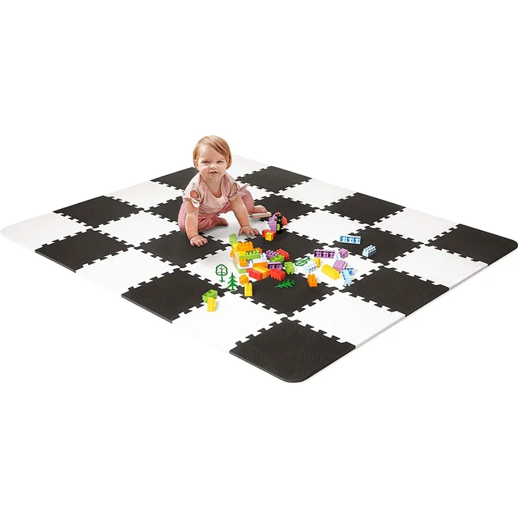 Kinderkraft LUNO Gelb Muster Stoff Quadratisch Indoor Junge/Mädchen – Bild 2