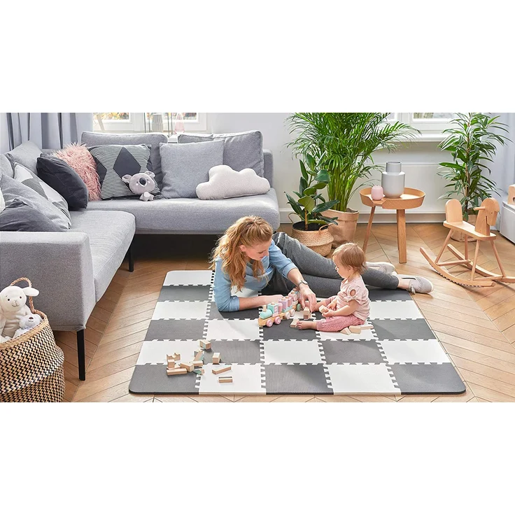 Kinderkraft LUNO Gelb Muster Stoff Quadratisch Indoor Junge/Mädchen – Bild 5