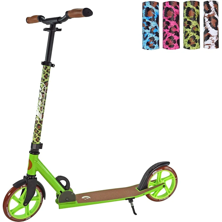 Best Sporting Scooter Leopard 205er Rolle, aus Aluminium, klappbar, hellgrün – Bild 1