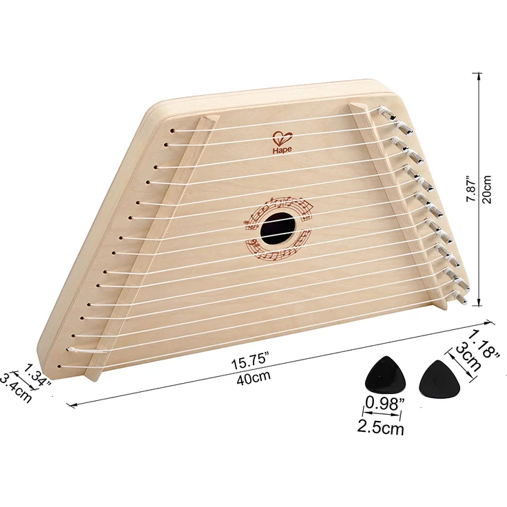 Hape E0323 Singende Harfe, Harfeninstrumente, Holz – Bild 4