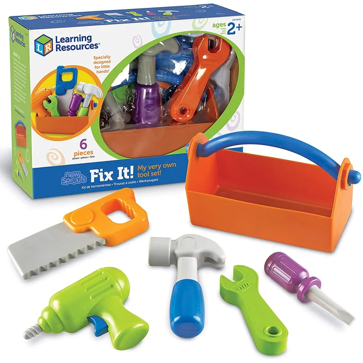 Learning Resources LER9230 New Sprouts Werkzeugkoffer für Kleinkinder, 6 Stück - Preisvergleich – Bild 1