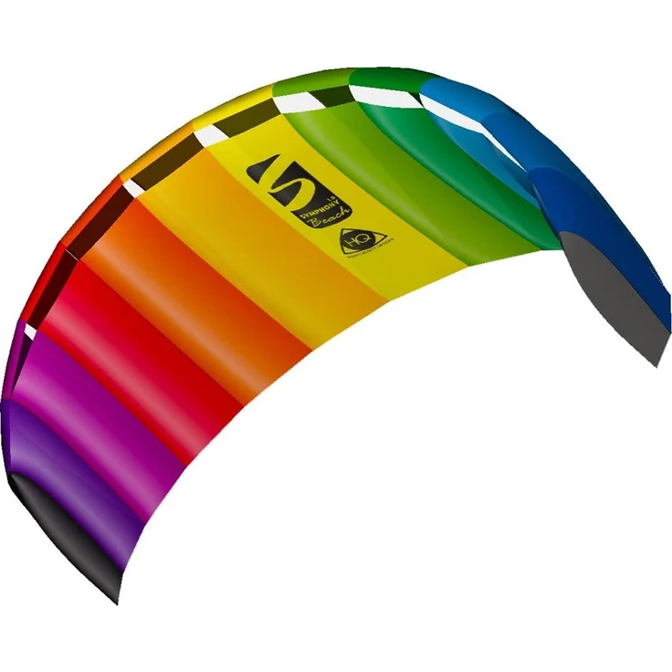 HQ 11768250 - Symphony Beach III 1. 8 Rainbow, Zweileiner Lenkmatten, ab 12 Jahren, 60x180cm, inkl. 70 kp Blendlineschnüre 2x25m auf Winder mit Schlaufen, 2-6 Beaufort – Bild 1