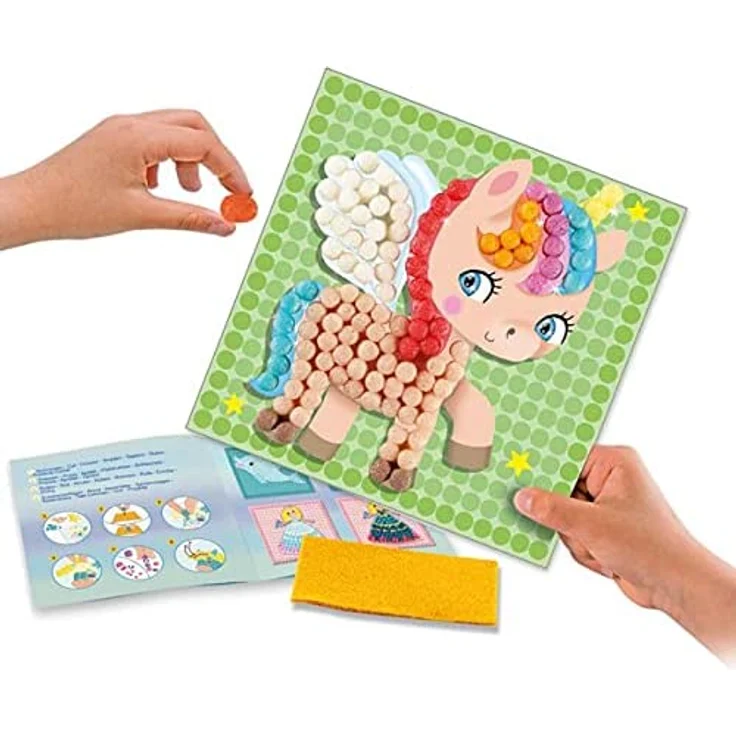 PlayMais MOSAIC Dream Unicorn Kreativ-Set zum Basteln für Mädchen ab 5 Jahren | Über 2.300 PlayMais & 6 Mosaik Klebebilder mit Einhörnern | Fördert Kreativität & Feinmotorik | Natürliches Spielzeug – Bild 5