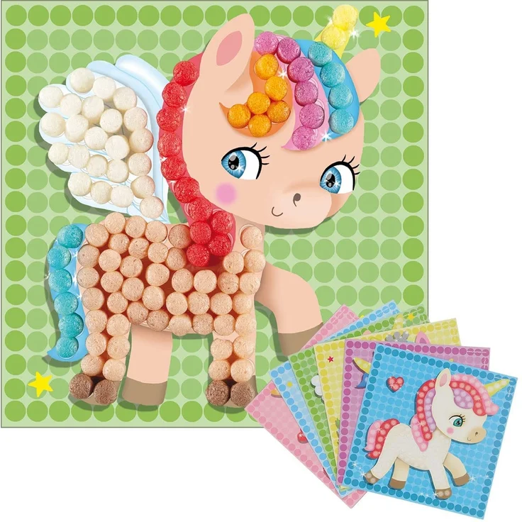 PlayMais MOSAIC Dream Unicorn Kreativ-Set zum Basteln für Mädchen ab 5 Jahren | Über 2.300 PlayMais & 6 Mosaik Klebebilder mit Einhörnern | Fördert Kreativität & Feinmotorik | Natürliches Spielzeug – Bild 4