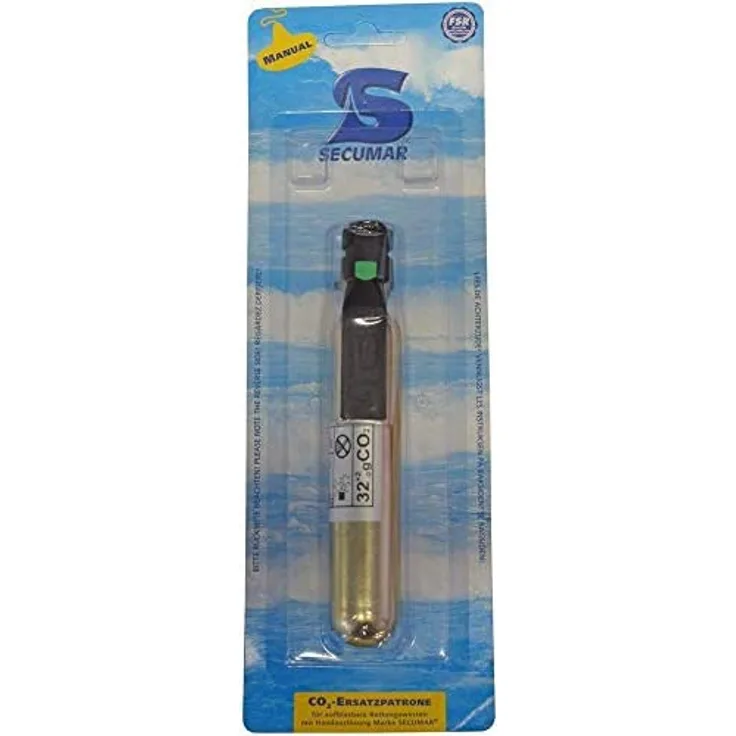 Secumar Schlauchboot Ersatz-CO2-Dock (Handbetrieb) Secumatic 4001S gold 56g