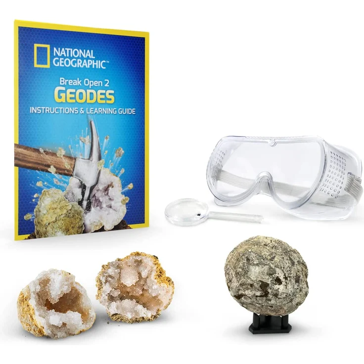 Bandai – National Geographic - Entdeckerset – 2 Geoden zum Aufbrechen - Bildungs- und Wissenschaftsspiel – STEM – JM80572M – Bild 2