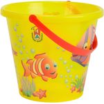 Simba 107106525 Sandspielzeug Sandeimer transparent/Erhältlich in 4 Farben/Fischmotive/Höhe 17cm / Durchmesser 20cm, Mehrfarbig