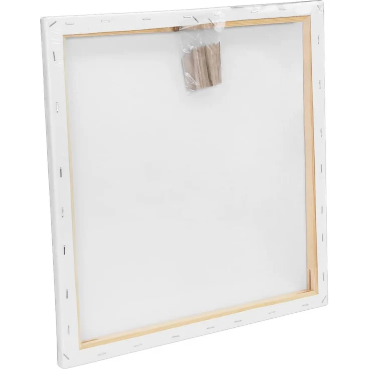 Idena 60032 - Keilrahmen mit Leinwand aus 100% Baumwolle, 380 g/m², FSC zertifiziert, für Öl- und Acrylfarben, ca. 40 x 40 cm, weiß – Bild 3