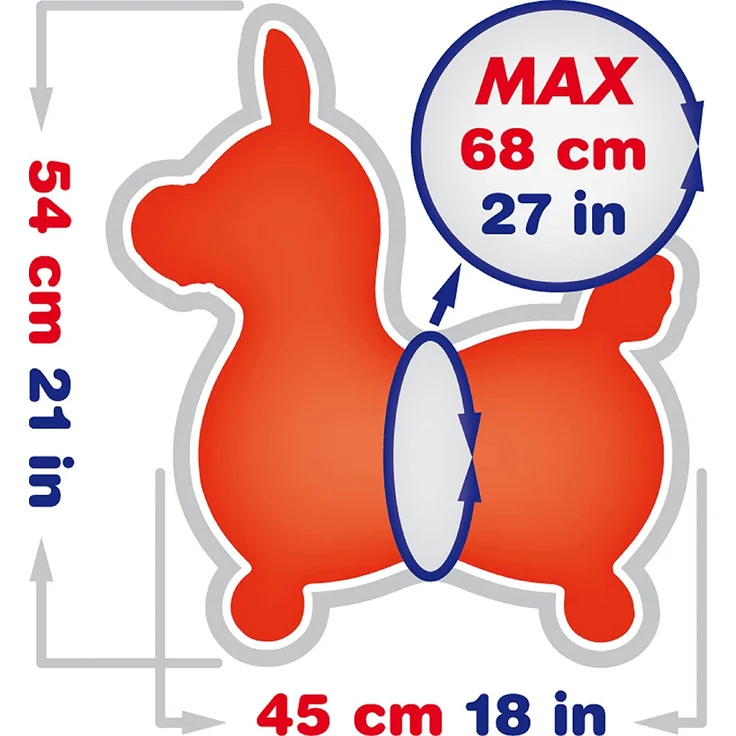 Ledraplastic 8002 Jakobs 4019960 - Rody Hüpfpferd, rot – Bild 3