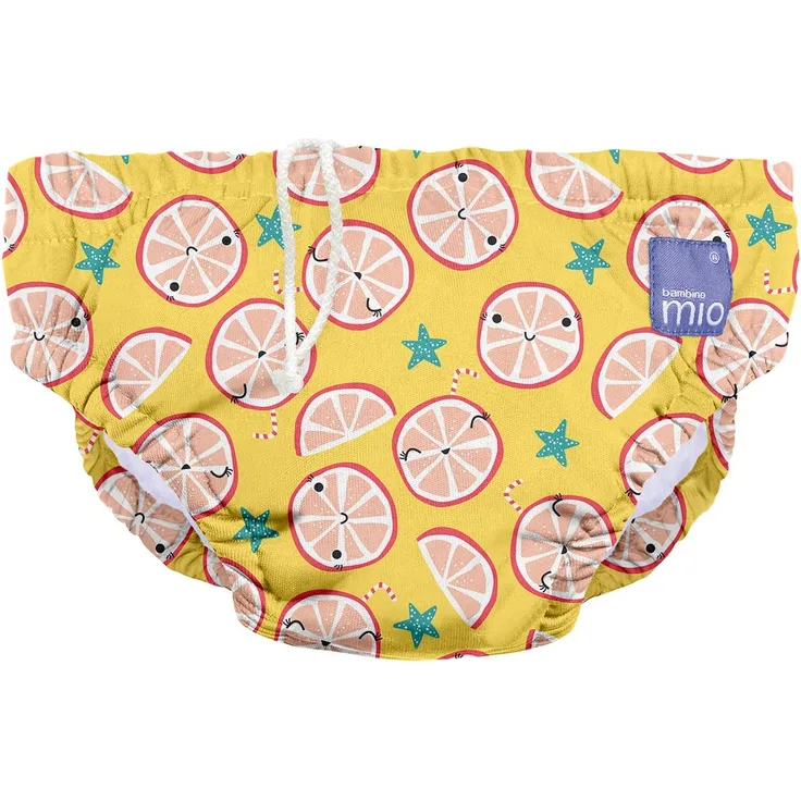 Bambino Mio, Wiederverwendbare Schwimmwindel, auslaufsicher, stylisch und leicht, Lässige Limone, L (1-2 Jahre)