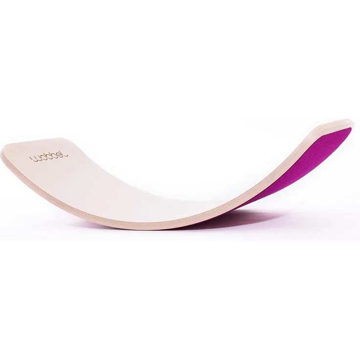 Wobbel Balanceboard transparent lackiert raspberry himbeere yogaboard