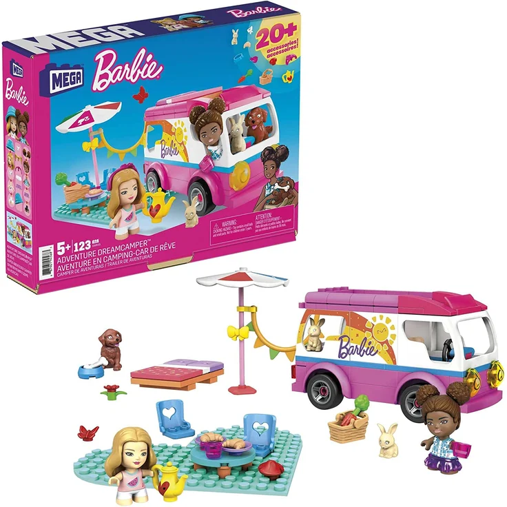 Mega Construx GWR35 - Barbie Abenteuer Traumwohnmobil, Bauset mit 123 Bausteinen, ab 5 Jahren – Bild 1