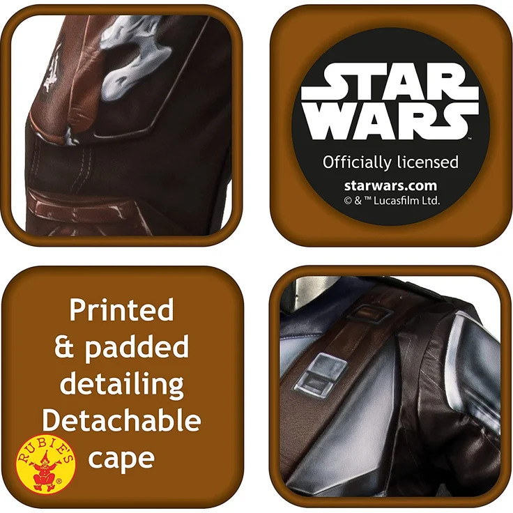 Rubies 300929 - Mandalorian Kinder Kostüm, Star Wars, Größe S,M,L – Bild 4
