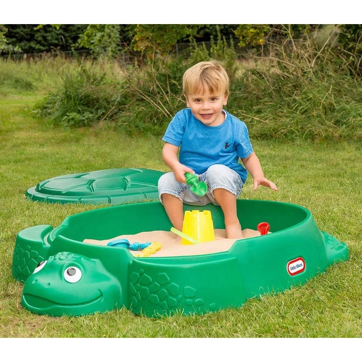 Little Tikes Go Green Turtle Sandbox Betthimmel andere Kunststoff Blau Grün Sandbox – Bild 4