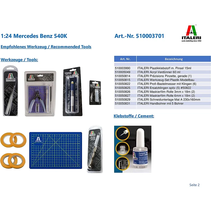 Italeri 510003701 - 1:24 Mercedes Benz 540K – Bild 3