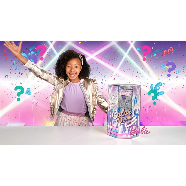 Barbie GXJ88 - Color Reveal Überraschungsparty, +50 Überraschungen: 1 Barbie Puppe, 1 Chelsea Puppe, 2 Tiere, 6 Farbwechsel, Zubehör & mehr, Tanzparty Set, Spielzeug Geschenk für Kinder ab 3 Jahren – Bild 2