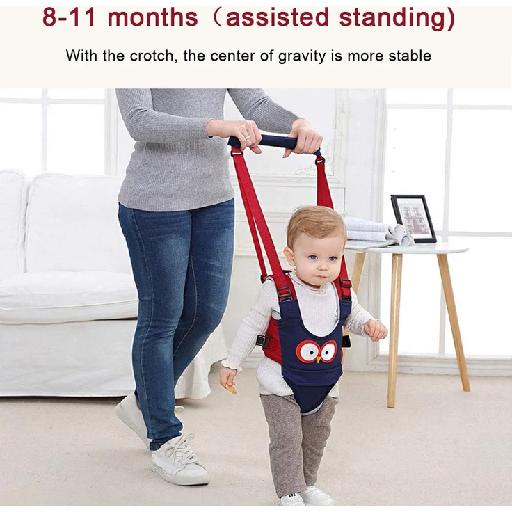 Vicloon Baby Lauflernhilfe Gehhilfe für Baby,Lauflernhilfen Einstellbare mit Sicherheitsverschluss und Magischen Aufklebern, Atmungsaktiv Stehen Gehen Lernen Helfer Walker (Blau)… – Bild 5
