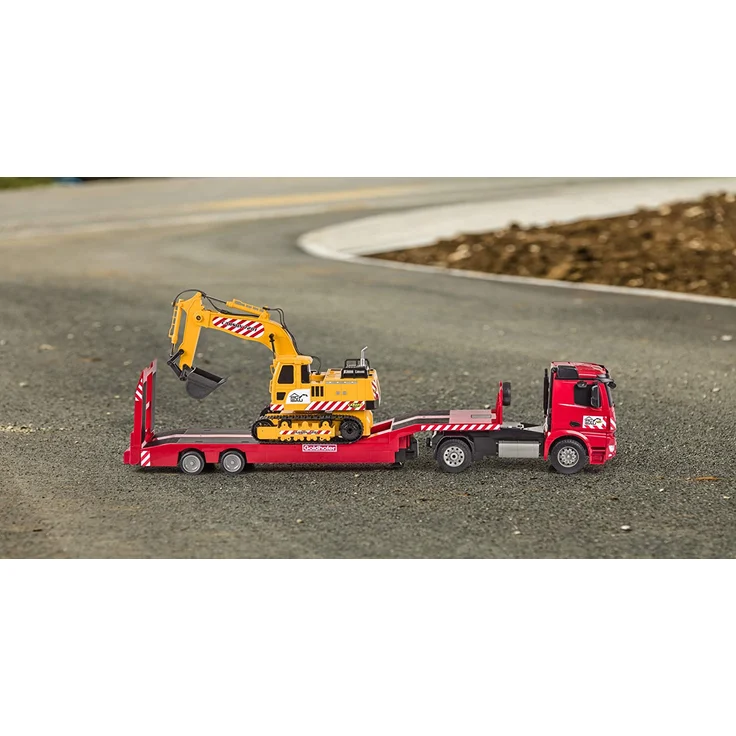 Carson RC Sport Arocs med Goldhofer blokvogn 1:20 RC begynder funktionsmodel Lastvogn inkl. batteri oplader og senderbatterier – Bild 9