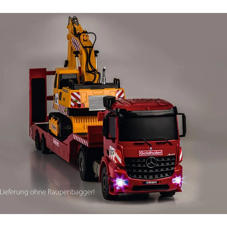 Carson RC Sport Arocs med Goldhofer blokvogn 1:20 RC begynder funktionsmodel Lastvogn inkl. batteri oplader og senderbatterier – Bild 4