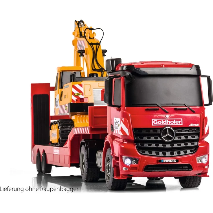 Carson RC Sport Arocs med Goldhofer blokvogn 1:20 RC begynder funktionsmodel Lastvogn inkl. batteri oplader og senderbatterier – Bild 3