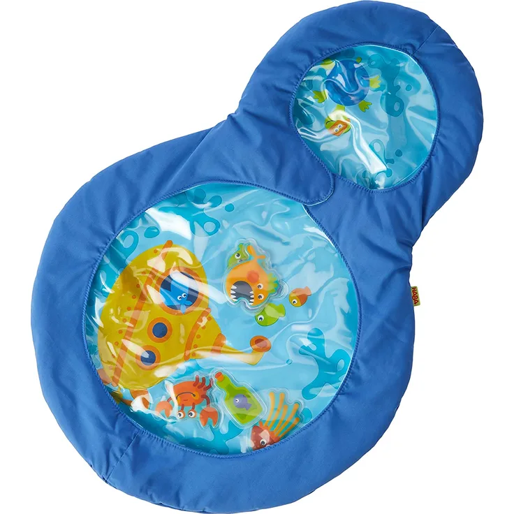 HABA 301184 - Wasser-Spielmatte kleine Taucher, wasserbefülltes Baby-Spielzeug mit beweglichen Schwimmelementen und Zwei Guckfenstern, Spielzeug ab 6 Monaten