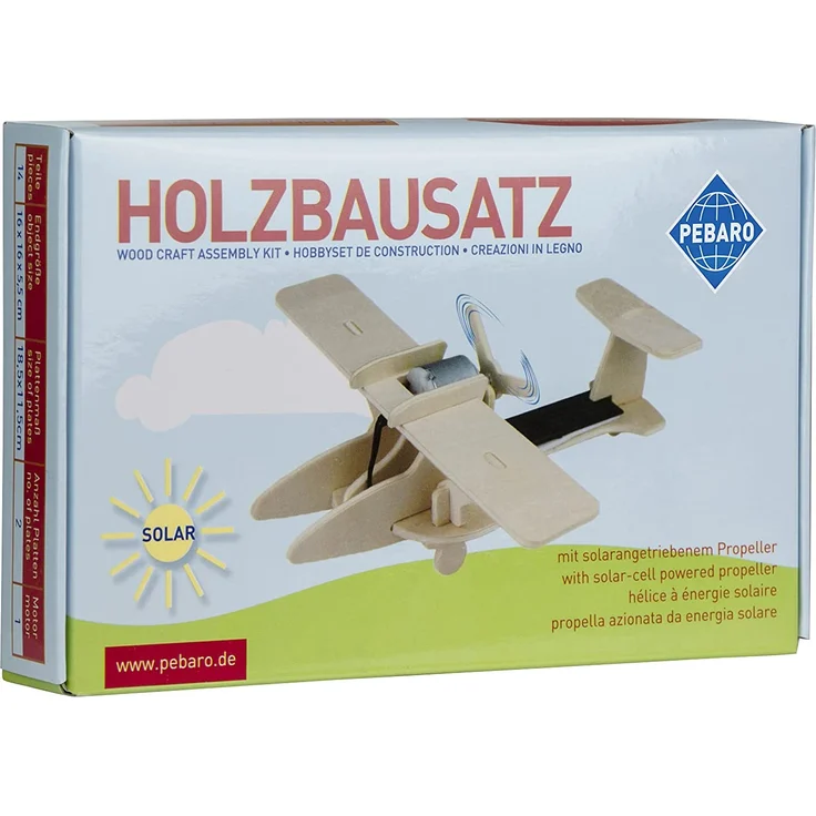Solar Holzbausatz 3D Puzzle Sport-Flugzeug – Bild 2