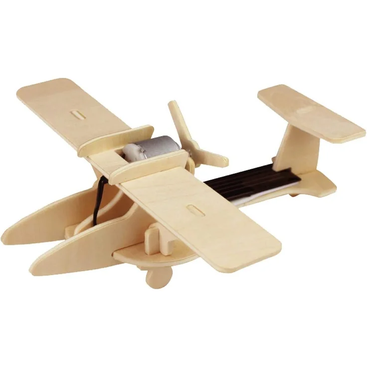 Solar Holzbausatz 3D Puzzle Sport-Flugzeug – Bild 1