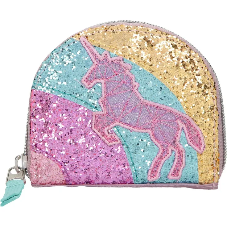 Depesche 10662 Portemonnaie mit Glitzer, Ylvi und die Minimoomis, Mauve, ca. 2 x 11,5 x 10 cm, rosa