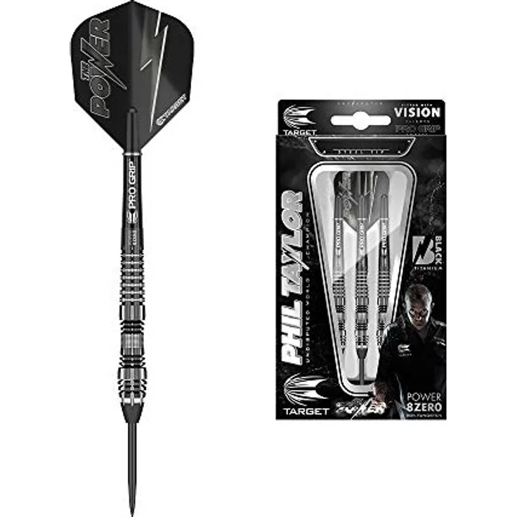 Target Phil Taylor Power 8Zero Black Titanium Steeldarts