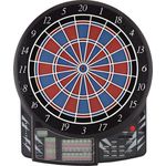 BULLS 'Dartforce' Elektronische Dartscheibe, inkl. Darts, 61 x 51 cm, 41 Spiele mit 183 Variationen, schwarz