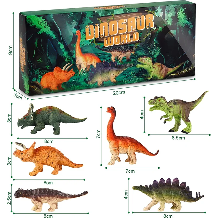 Sanlebi Dinosaurier Figuren Spielzeug- Realistische Dinosaurier Set Mini Dinosaurier Pädagogisches Spielzeug für 3 Jahren Jungen Mädchen – Bild 7