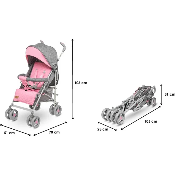 Lionelo Buggy Irma Pink – Bild 3