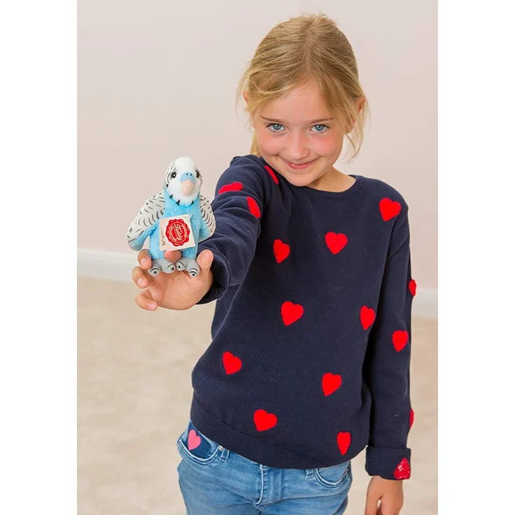 Teddy Hermann 94159 - Wellensittich, blau 13cm – Bild 2