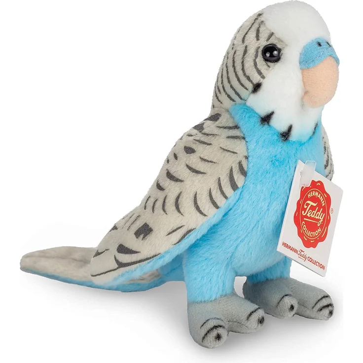 Teddy Hermann 94159 - Wellensittich, blau 13cm – Bild 1