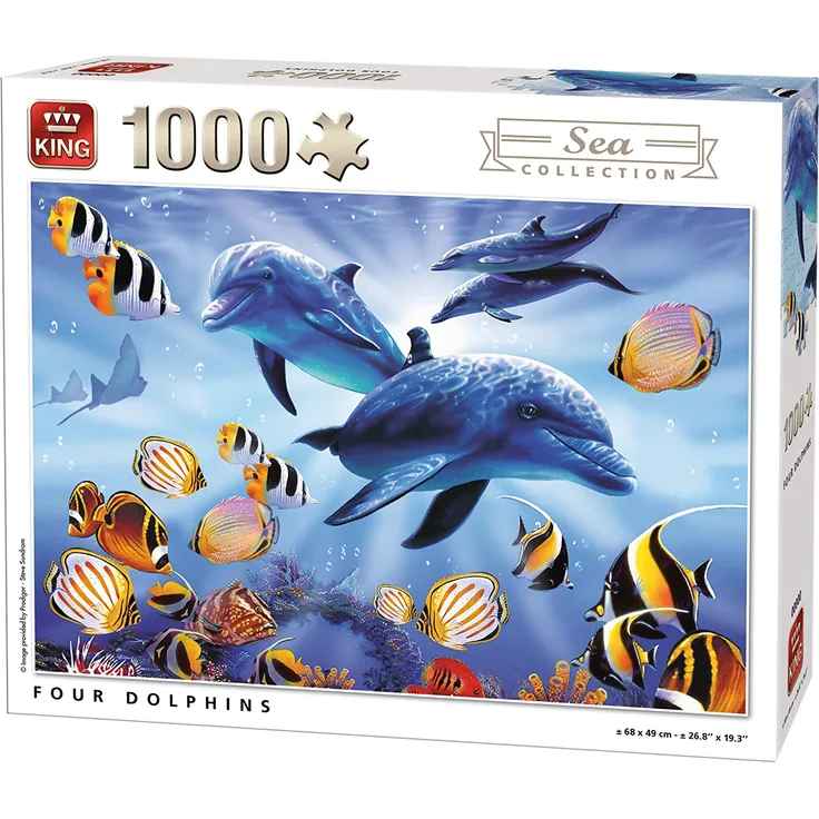 King 5666 Stange Vier Delfine Sea World Puzzle (1000 Teile)