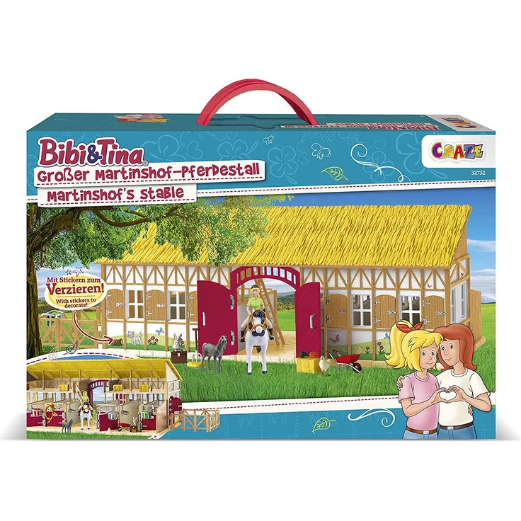 CRAZE Bibi und Tina Figuren Martinshof Spielset Pferdestall Bibi und Tina Spielzeug Reiterhof mit Pferden, Spielfiguren und Zubehör Bauernhof Spielzeug 32732 - Preisvergleich – Bild 7