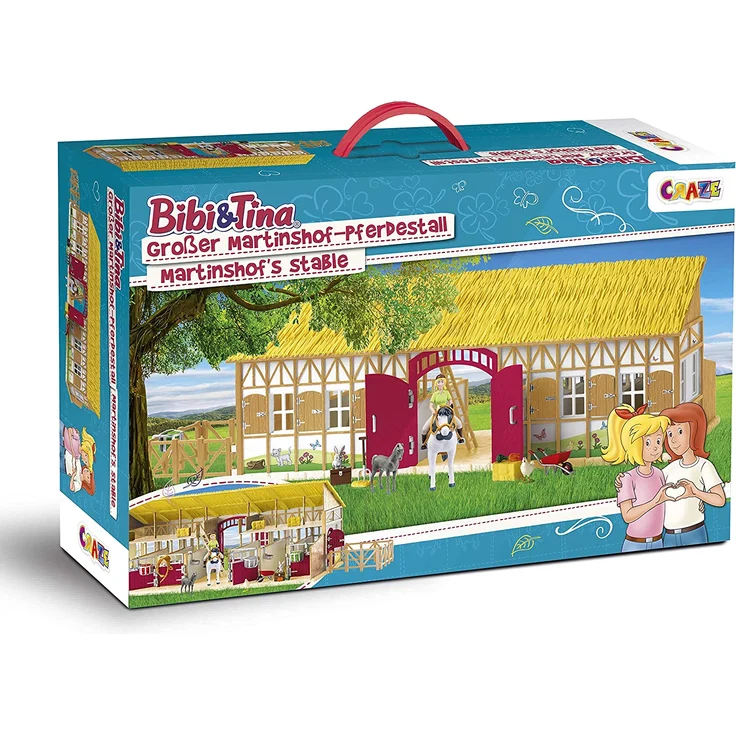 CRAZE Bibi und Tina Figuren Martinshof Spielset Pferdestall Bibi und Tina Spielzeug Reiterhof mit Pferden, Spielfiguren und Zubehör Bauernhof Spielzeug 32732 - Preisvergleich – Bild 8