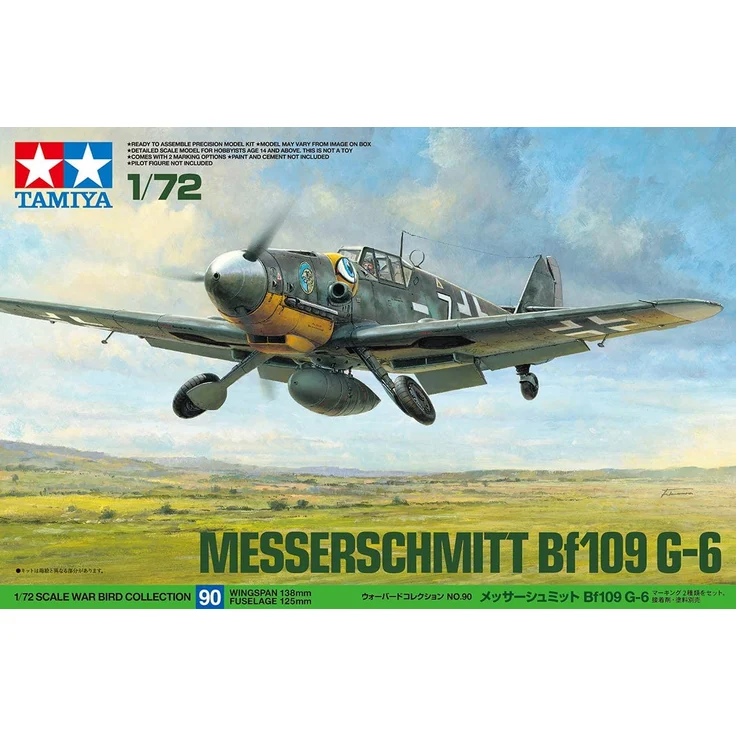 Tamiya 1:72 BF-109 G-6 Messerschmitt 300060790 Modellbausatz – Bild 4