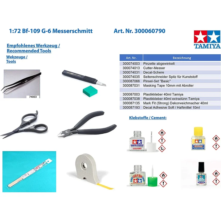 Tamiya 1:72 BF-109 G-6 Messerschmitt 300060790 Modellbausatz – Bild 6