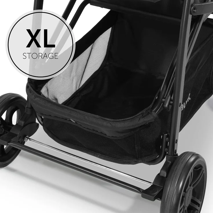 Hauck Buggy Rapid 4 bis 25 kg, Kinderbuggy Klein Zusammenklappbar, mit Liegefunktion, Höhenverstellbar, Großer Korb, Schwarz – Bild 5