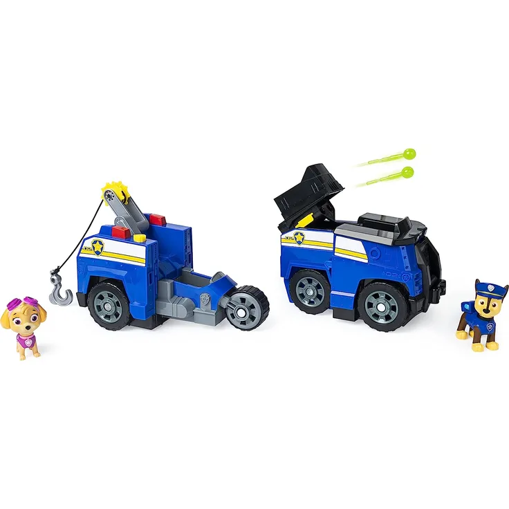 Spin Master PAW Patrol Chases 2 - in - 1 - Split Second Polizeiwagen mit 2 Figuren