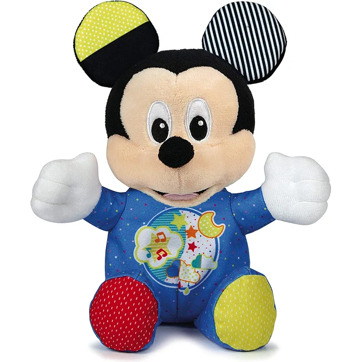 Clementoni 17206 Disney Baby – Mickey Leucht-Plüsch, Kuscheltier für Kleinkinder & Säuglinge, Stofftier mit Licht und Musik, Einschlafhilfe für Kinder – Bild 1