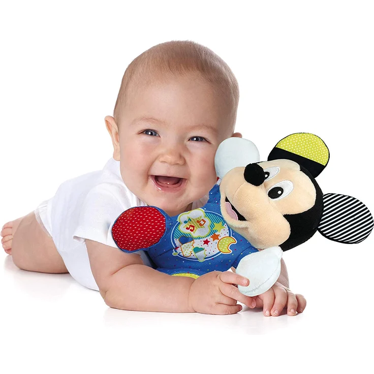 Clementoni 17206 Disney Baby – Mickey Leucht-Plüsch, Kuscheltier für Kleinkinder & Säuglinge, Stofftier mit Licht und Musik, Einschlafhilfe für Kinder – Bild 4