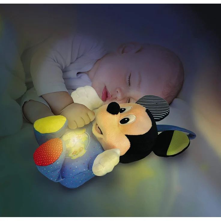 Clementoni 17206 Disney Baby – Mickey Leucht-Plüsch, Kuscheltier für Kleinkinder & Säuglinge, Stofftier mit Licht und Musik, Einschlafhilfe für Kinder – Bild 5