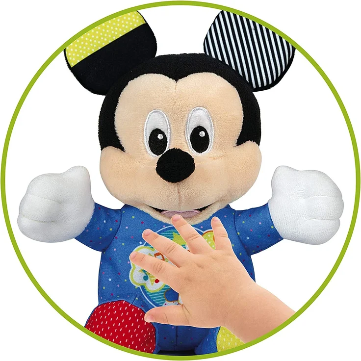Clementoni 17206 Disney Baby – Mickey Leucht-Plüsch, Kuscheltier für Kleinkinder & Säuglinge, Stofftier mit Licht und Musik, Einschlafhilfe für Kinder – Bild 3