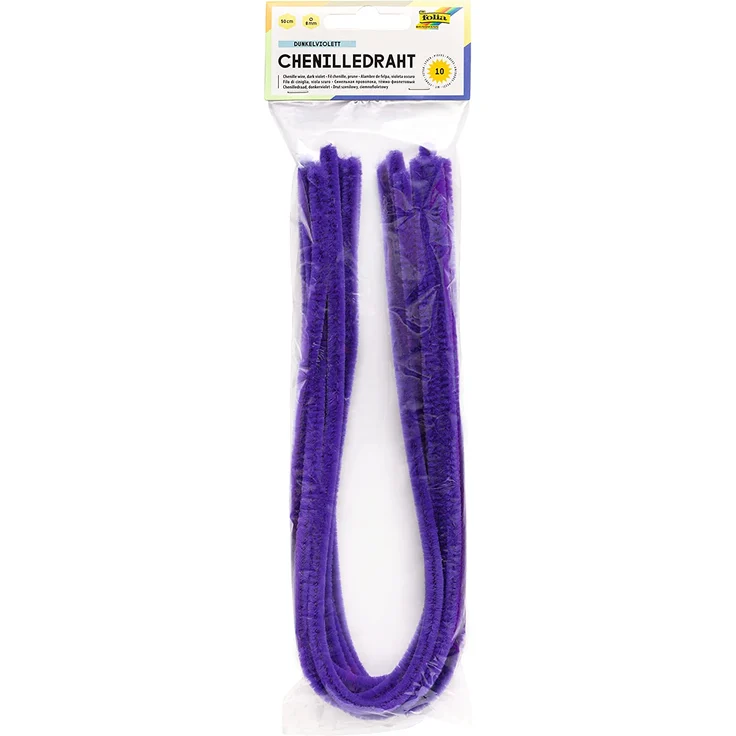 Folia, Chenilledraht, 10 Stück (VIOLETT_32) – Bild 1